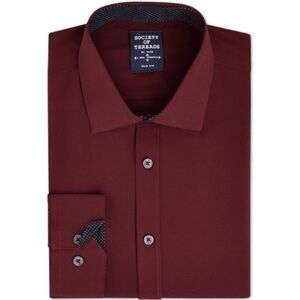 NWT Society of Threads Stretch Solid Dress Shirt